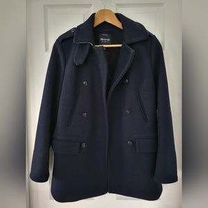 Madewell Wool Peacoat in Navy Size Small
